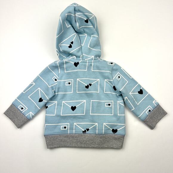 NWT Monica + Andy Organic Hearts Envelope Hoodie - Picture 5 of 5